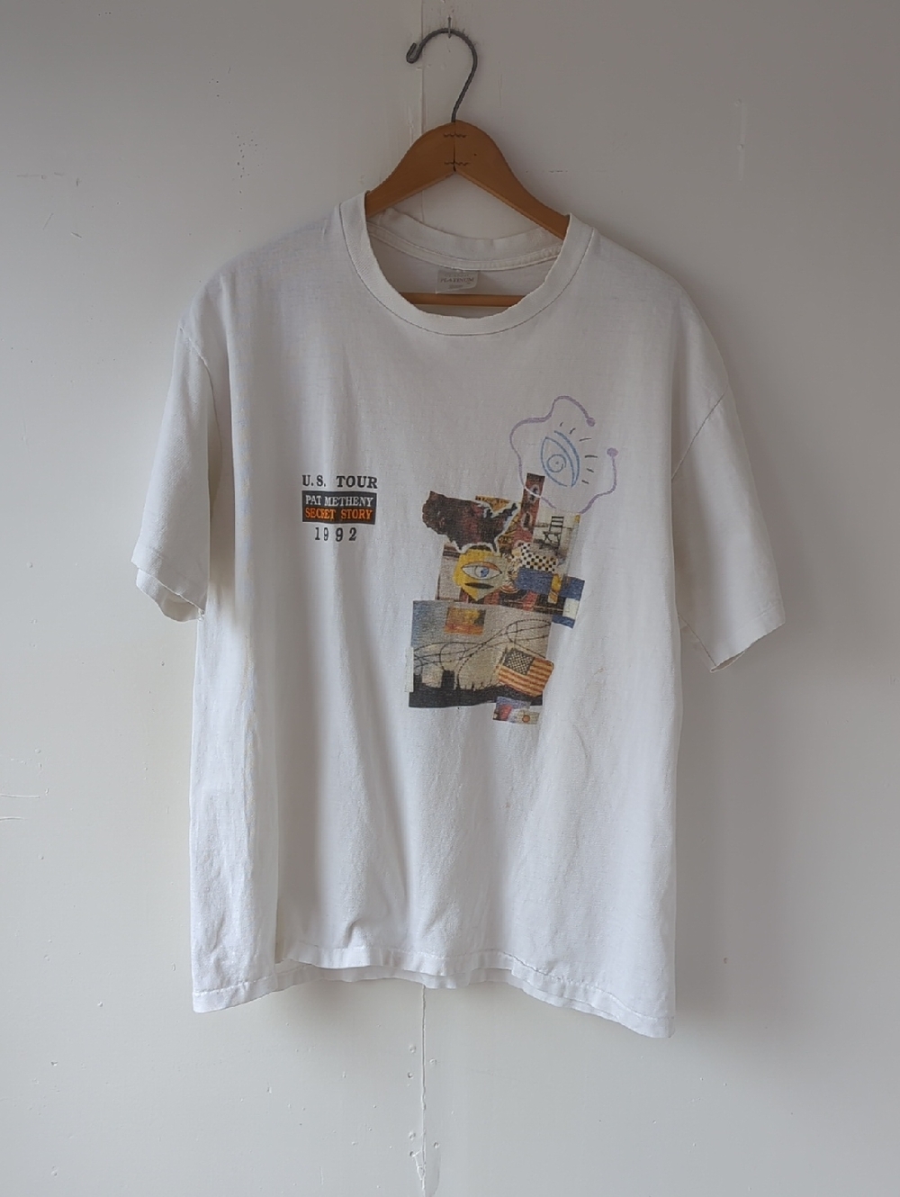 Rare Vintage 1992 Pat Metheny Secret Story Tour T-Shirt Classic Platinum Tag